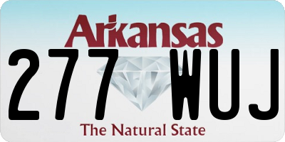 AR license plate 277WUJ