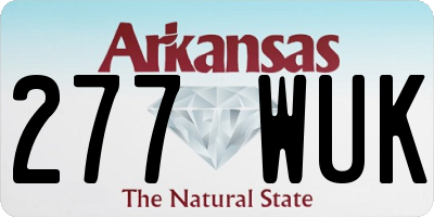 AR license plate 277WUK