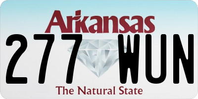 AR license plate 277WUN