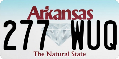 AR license plate 277WUQ