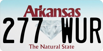 AR license plate 277WUR