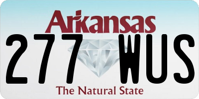 AR license plate 277WUS