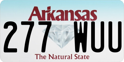 AR license plate 277WUU