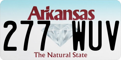 AR license plate 277WUV