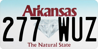 AR license plate 277WUZ