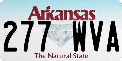 AR license plate 277WVA