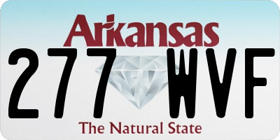 AR license plate 277WVF