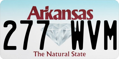 AR license plate 277WVM