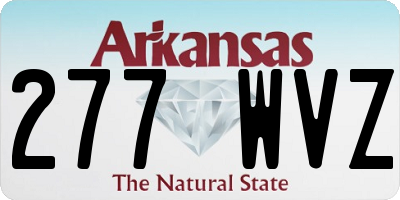 AR license plate 277WVZ