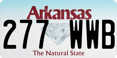 AR license plate 277WWB