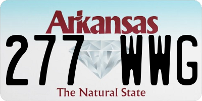 AR license plate 277WWG