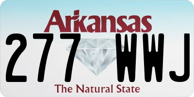 AR license plate 277WWJ