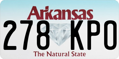 AR license plate 278KPO