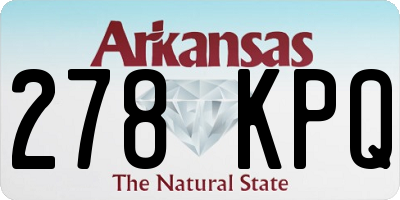 AR license plate 278KPQ