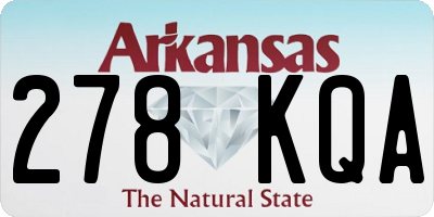AR license plate 278KQA
