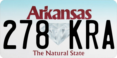 AR license plate 278KRA