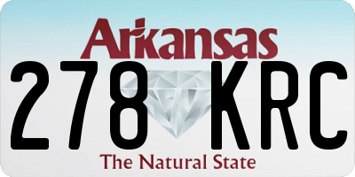 AR license plate 278KRC
