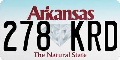 AR license plate 278KRD