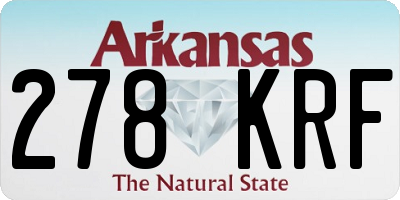 AR license plate 278KRF
