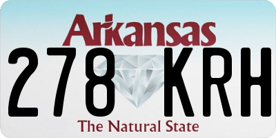 AR license plate 278KRH