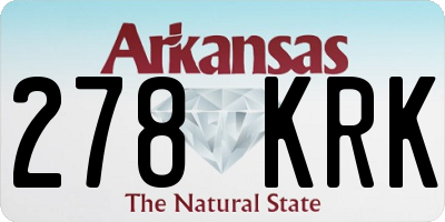 AR license plate 278KRK