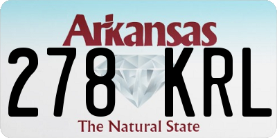 AR license plate 278KRL