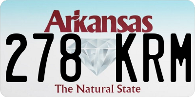 AR license plate 278KRM