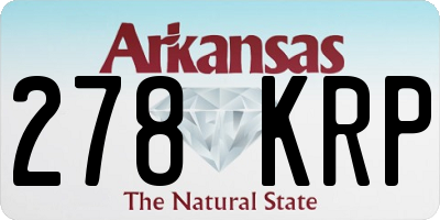 AR license plate 278KRP