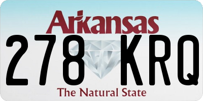 AR license plate 278KRQ