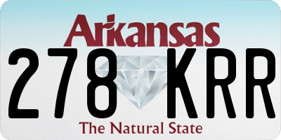 AR license plate 278KRR