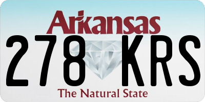 AR license plate 278KRS