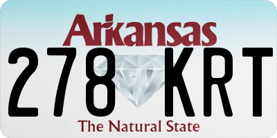 AR license plate 278KRT