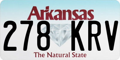 AR license plate 278KRV