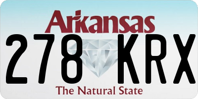 AR license plate 278KRX
