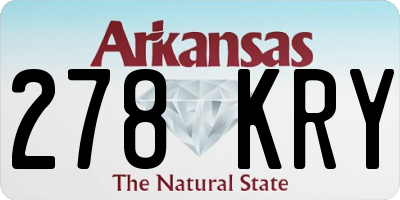 AR license plate 278KRY
