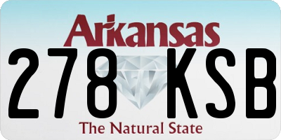 AR license plate 278KSB