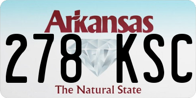 AR license plate 278KSC