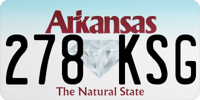 AR license plate 278KSG