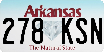 AR license plate 278KSN