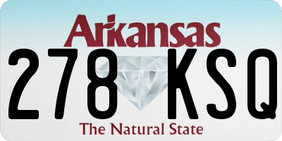 AR license plate 278KSQ