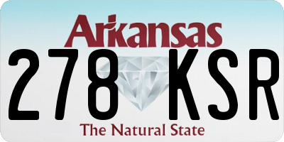 AR license plate 278KSR