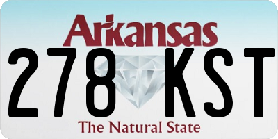 AR license plate 278KST