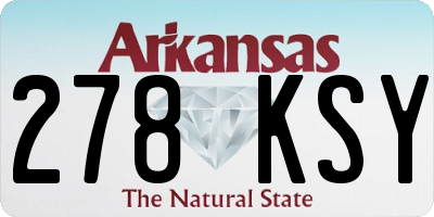 AR license plate 278KSY