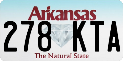 AR license plate 278KTA