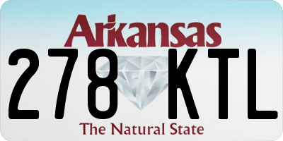 AR license plate 278KTL