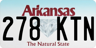 AR license plate 278KTN