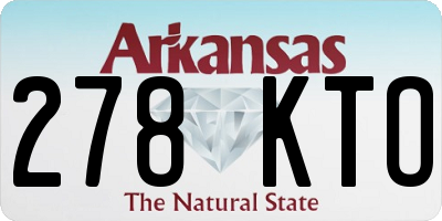 AR license plate 278KTO