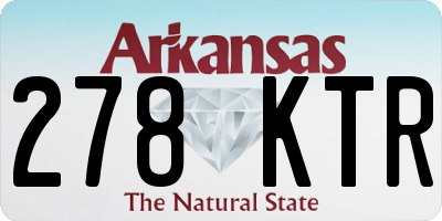 AR license plate 278KTR