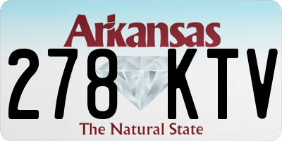 AR license plate 278KTV