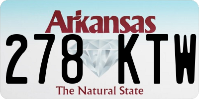 AR license plate 278KTW